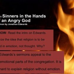 Sinners in the hands of an angry god tone